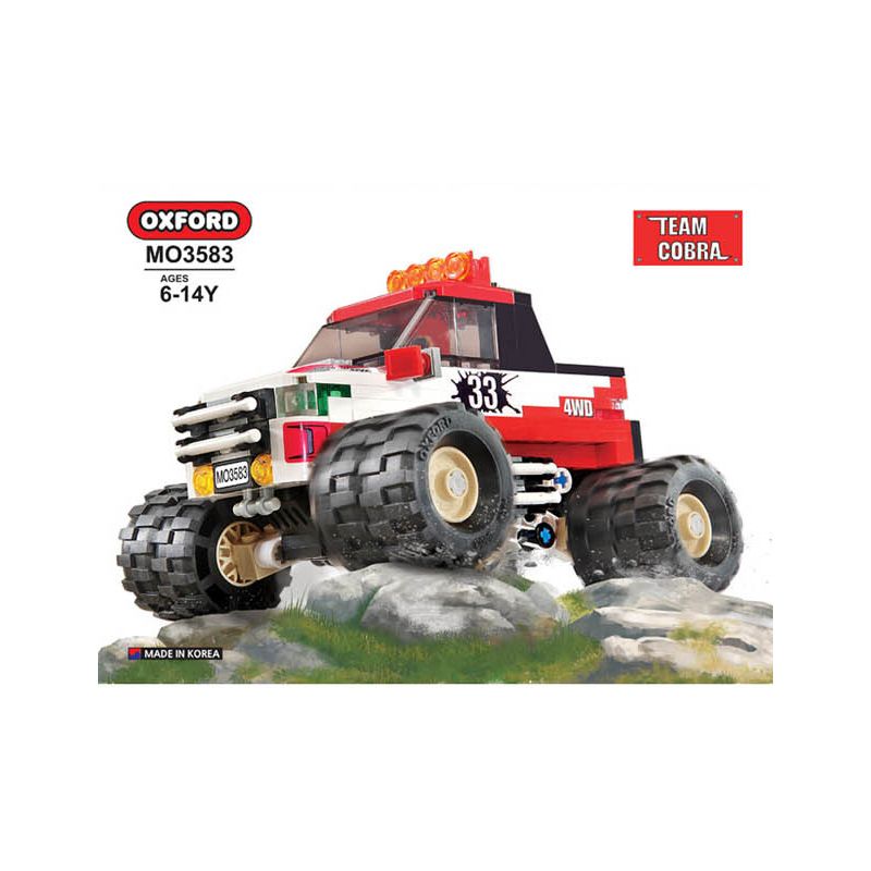 OXFORD MO3582 3582 non  QUÁI VẬT bộ đồ chơi xếp lắp ráp ghép mô hình Racers 4X4 MONSTER TRUCK MONSTER Đua Tốc Độ