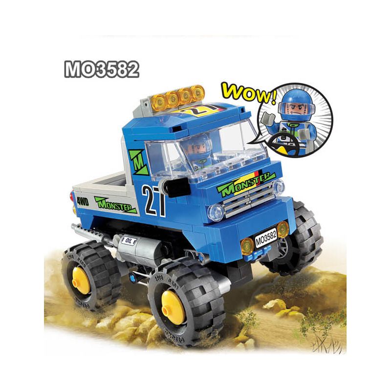 OXFORD MO3582 3582 non  QUÁI VẬT bộ đồ chơi xếp lắp ráp ghép mô hình Racers 4X4 MONSTER TRUCK MONSTER Đua Tốc Độ