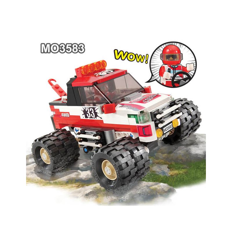 OXFORD MO3582 3582 non  QUÁI VẬT bộ đồ chơi xếp lắp ráp ghép mô hình Racers 4X4 MONSTER TRUCK MONSTER Đua Tốc Độ