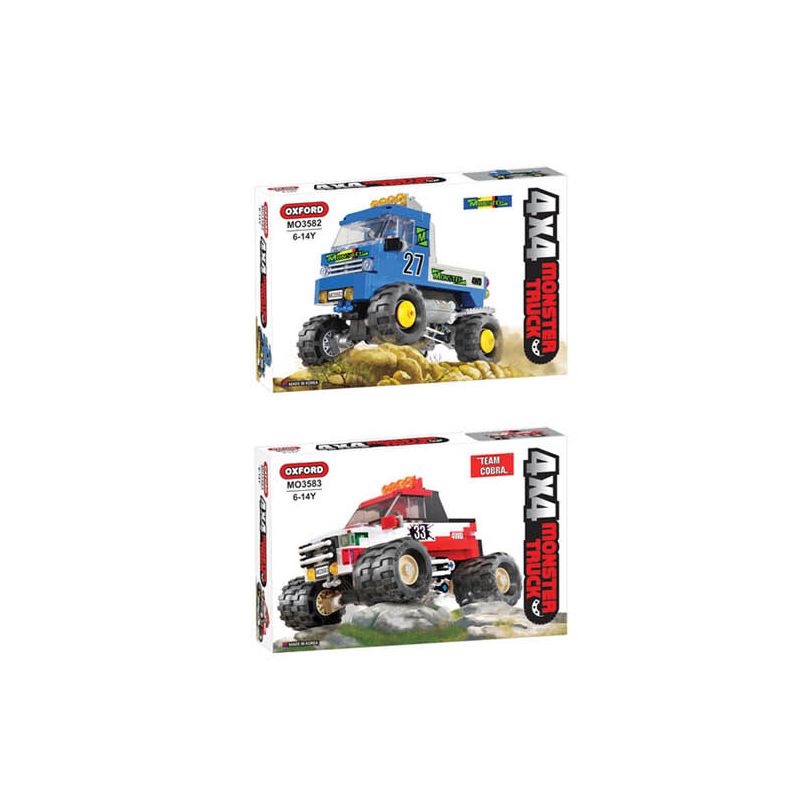 OXFORD MO3582 3582 non  QUÁI VẬT bộ đồ chơi xếp lắp ráp ghép mô hình Racers 4X4 MONSTER TRUCK MONSTER Đua Tốc Độ