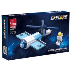 JIESTAR 59107 non  KHÁM PHÁ GIỮA CÁC VÌ SAO MÔ-ĐUN THÍ NGHIỆM KHÔNG GIAN bộ đồ chơi xếp lắp ráp ghép mô hình Space EXPLORE SPACE LABORATORY Thám Hiểm Không Gian 133 khối