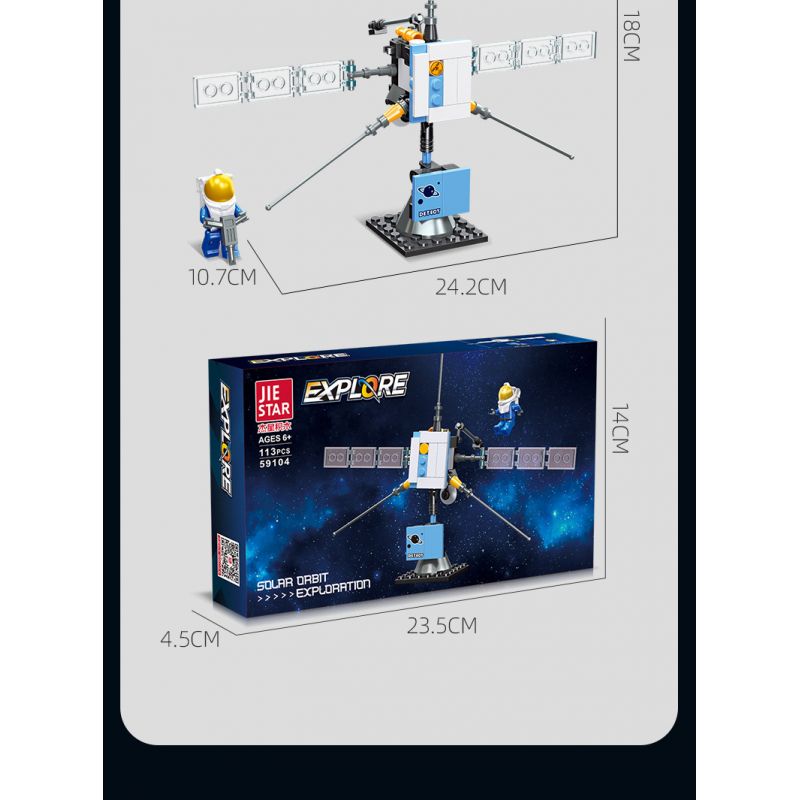 JIESTAR 59107 non  KHÁM PHÁ GIỮA CÁC VÌ SAO MÔ-ĐUN THÍ NGHIỆM KHÔNG GIAN bộ đồ chơi xếp lắp ráp ghép mô hình Space EXPLORE SPACE LABORATORY Thám Hiểm Không Gian 133 khối
