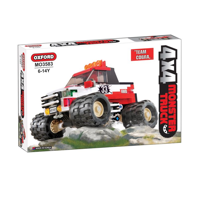 OXFORD MO3583 3583 non Lego RẮN HỔ MANG bộ đồ chơi xếp lắp ráp ghép mô hình Racers 4X4 MONSTER TRUCK TEAM COBRA Đua Tốc Độ