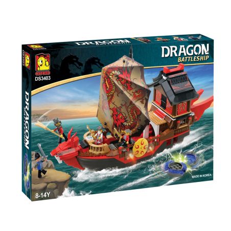 OXFORD DS3403 3403 non  THUYỀN RỒNG ĐỎ bộ đồ chơi xếp lắp ráp ghép mô hình Historical DRAGON BATTLESHIP RED