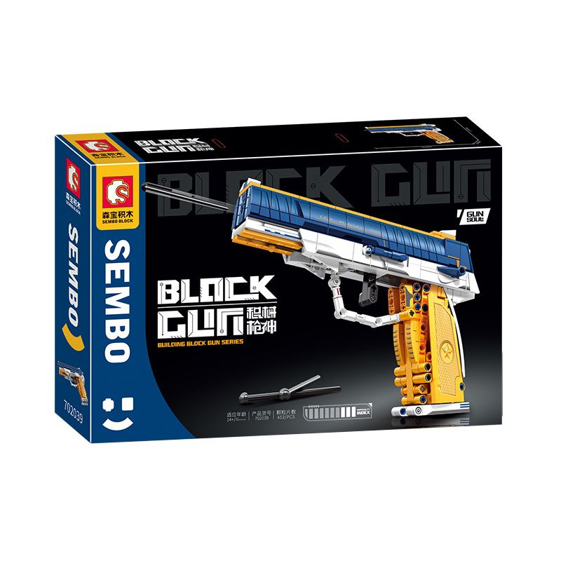 SEMBO 702350 702039 non  SÚNG LỤC BÁN TỰ ĐỘNG QSZ-92 bộ đồ chơi xếp lắp ráp ghép mô hình BLOCK GUN 429 khối