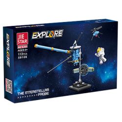 JIESTAR 59106 non  THĂM DÒ GIỮA CÁC VÌ SAO bộ đồ chơi xếp lắp ráp ghép mô hình Space EXPLORE THE INTERSTELLAR PROBE Thám Hiểm Không Gian 112 khối
