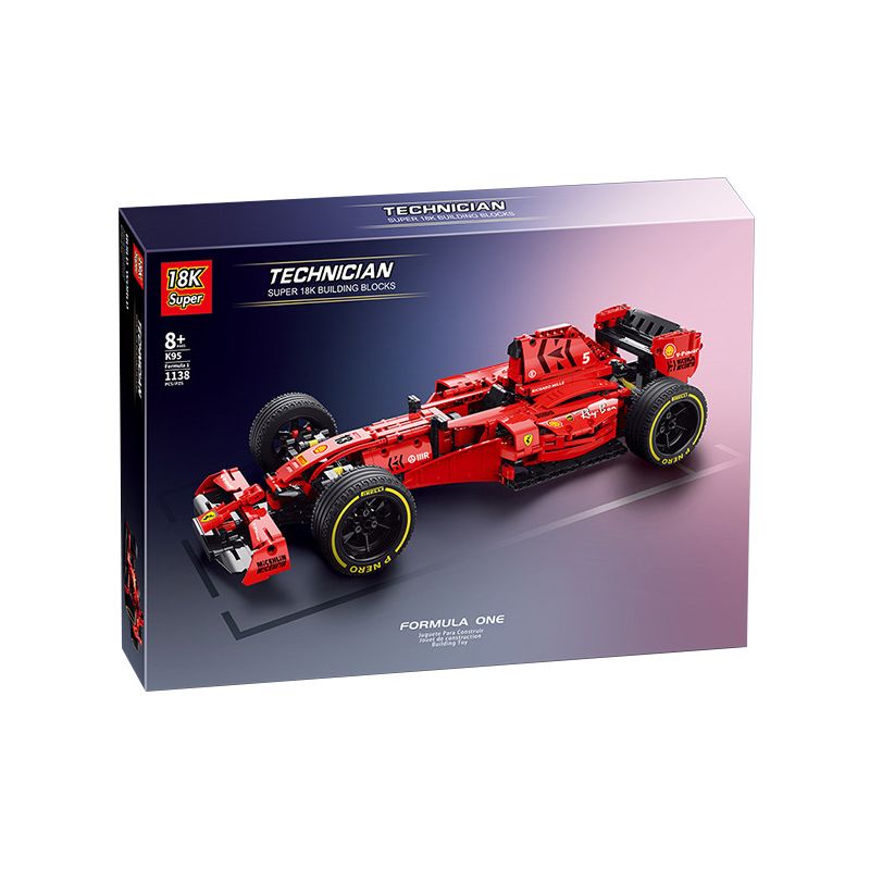 REBRICKABLE MOC-78773 78773 MOC78773 SUPER 18K K95 non  XE ĐUA CÔNG THỨC 1 (BỘ 42125) bộ đồ chơi xếp lắp ráp ghép mô hình Speed Champions Racing Cars FORMULA 1 Đua Xe Công Thức 1225 khối