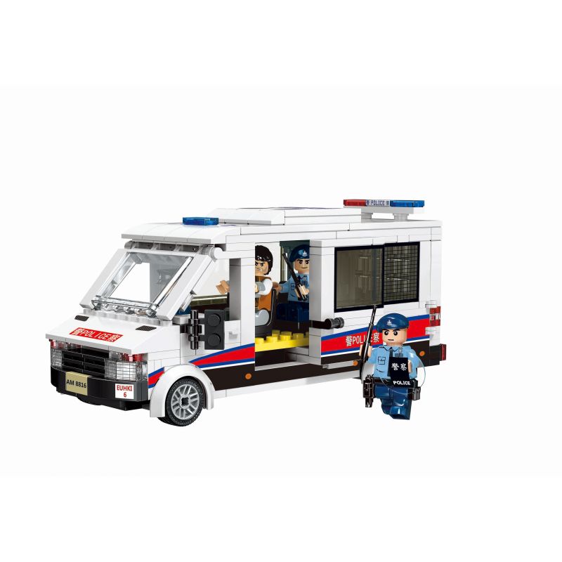 ROYAL TOYS RT06 non Lego CẢNH SÁT HỒNG KÔNG TẤN CÔNG XE bộ đồ chơi xếp lắp ráp ghép mô hình City CITY STORY HONG KONG EMERGENCY UNIT Thành Phố 405 khối