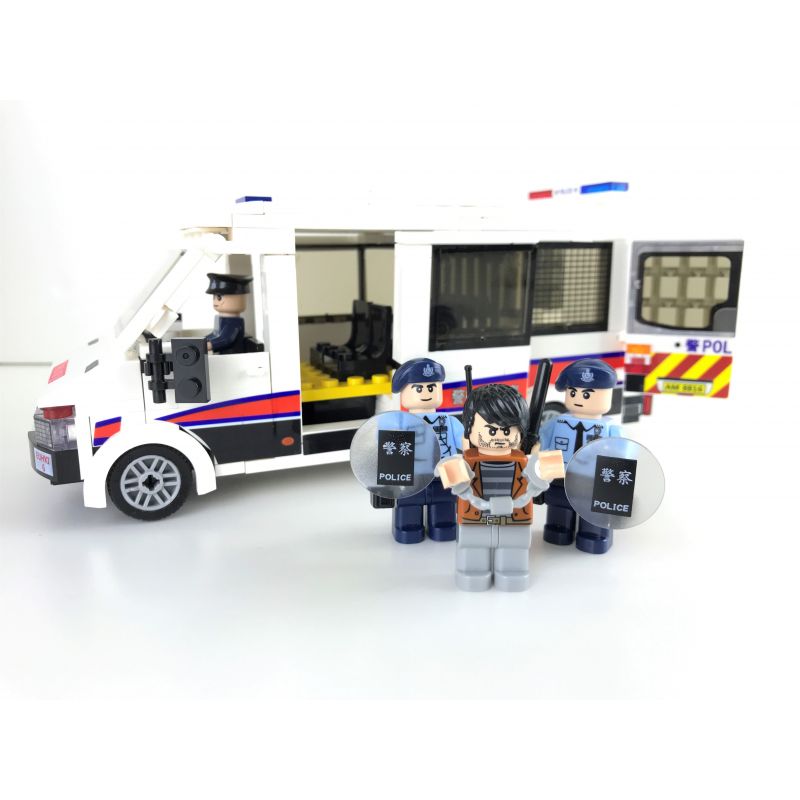 ROYAL TOYS RT06 non  CẢNH SÁT HỒNG KÔNG TẤN CÔNG XE bộ đồ chơi xếp lắp ráp ghép mô hình City CITY STORY HONG KONG EMERGENCY UNIT Thành Phố 405 khối