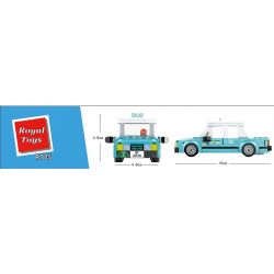 ROYAL TOYS RT05 non  TAXI LANTAU HỒNG KÔNG bộ đồ chơi xếp lắp ráp ghép mô hình City CITY STORY HONG KONG BLUE TAXI Thành Phố 239 khối