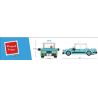 ROYAL TOYS RT05 non  TAXI LANTAU HỒNG KÔNG bộ đồ chơi xếp lắp ráp ghép mô hình City CITY STORY HONG KONG BLUE TAXI Thành Phố 239 khối