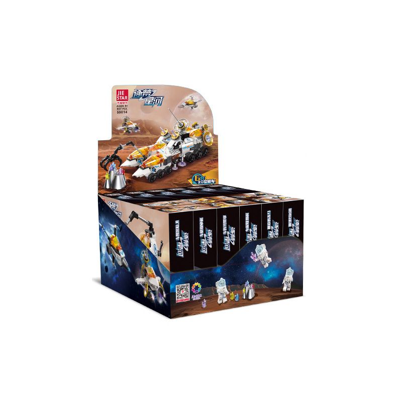 JIESTAR 59014 non  THIÊN HÀ TRONG MƠ XE THÁM HIỂM NGOÀI HÀNH TINH 6 1 bộ đồ chơi xếp lắp ráp ghép mô hình Space SPACE EXPLORATION VEHICLE Thám Hiểm Không Gian 607 khối