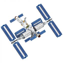 SEMBO 203327 non  TRẠM KHÔNG GIAN bộ đồ chơi xếp lắp ráp ghép mô hình Space Exploration SEA OF STARS Thám Hiểm Không Gian 544 khối