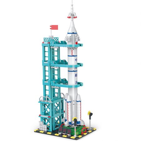 COGO 14423 non  TÀU VŨ TRỤ CÓ NGƯỜI LÁI 13 bộ đồ chơi xếp lắp ráp ghép mô hình Space Thám Hiểm Không Gian 602 khối