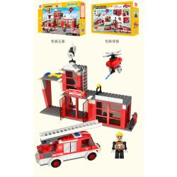 WISE BLOCK HA385505 385505 non  LỬA THÔNG MINH HƠN. bộ đồ chơi xếp lắp ráp ghép mô hình City Thành Phố 265 khối