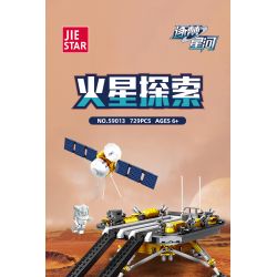 JIESTAR 59013 non  ĐUỔI THEO THIÊN HÀ TRONG MƠ XE THÁM HIỂM SAO HỎA bộ đồ chơi xếp lắp ráp ghép mô hình Space MARS EXPLORATION Thám Hiểm Không Gian 729 khối