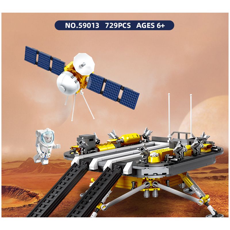 JIESTAR 59013 non  ĐUỔI THEO THIÊN HÀ TRONG MƠ XE THÁM HIỂM SAO HỎA bộ đồ chơi xếp lắp ráp ghép mô hình Space MARS EXPLORATION Thám Hiểm Không Gian 729 khối