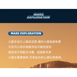 JIESTAR 59013 non  ĐUỔI THEO THIÊN HÀ TRONG MƠ XE THÁM HIỂM SAO HỎA bộ đồ chơi xếp lắp ráp ghép mô hình Space MARS EXPLORATION Thám Hiểm Không Gian 729 khối