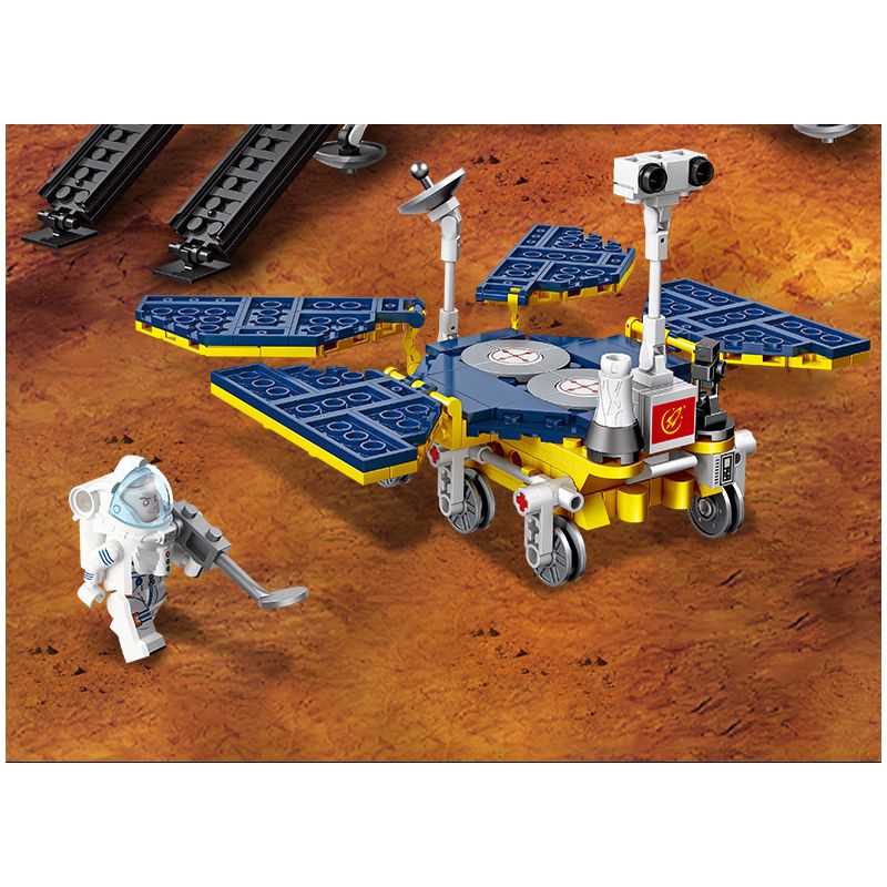 JIESTAR 59013 non  ĐUỔI THEO THIÊN HÀ TRONG MƠ XE THÁM HIỂM SAO HỎA bộ đồ chơi xếp lắp ráp ghép mô hình Space MARS EXPLORATION Thám Hiểm Không Gian 729 khối