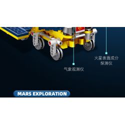 JIESTAR 59013 non  ĐUỔI THEO THIÊN HÀ TRONG MƠ XE THÁM HIỂM SAO HỎA bộ đồ chơi xếp lắp ráp ghép mô hình Space MARS EXPLORATION Thám Hiểm Không Gian 729 khối