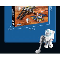 JIESTAR 59013 non  ĐUỔI THEO THIÊN HÀ TRONG MƠ XE THÁM HIỂM SAO HỎA bộ đồ chơi xếp lắp ráp ghép mô hình Space MARS EXPLORATION Thám Hiểm Không Gian 729 khối