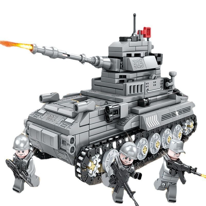 LWCK 90021-1 90021-2 90021-3 90021-4 non Lego XE TĂNG 4 KẾT HỢP bộ đồ chơi xếp lắp ráp ghép mô hình Flourishing Age Strengthen The Army STRONG ARMY 957 khối