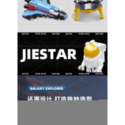 JIESTAR 59103 non  KHÁM PHÁ GIỮA CÁC VÌ SAO MÔ-ĐUN MẶT TRĂNG APOLLO bộ đồ chơi xếp lắp ráp ghép mô hình Space EXPLORE APOLLO LUNAR MODULE Thám Hiểm Không Gian 61 khối