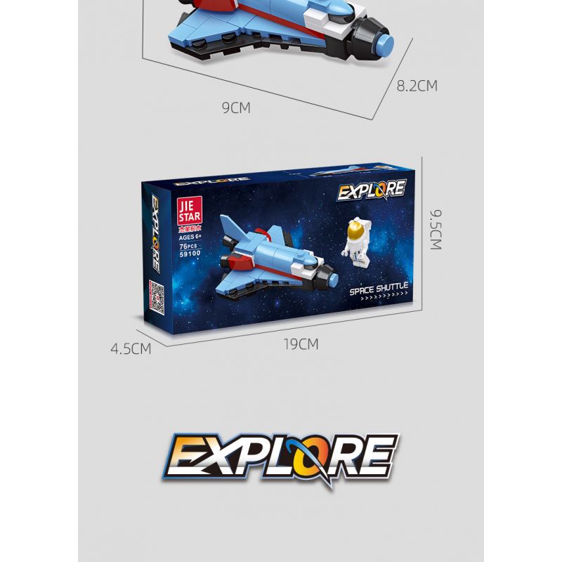 JIESTAR 59103 non  KHÁM PHÁ GIỮA CÁC VÌ SAO MÔ-ĐUN MẶT TRĂNG APOLLO bộ đồ chơi xếp lắp ráp ghép mô hình Space EXPLORE APOLLO LUNAR MODULE Thám Hiểm Không Gian 61 khối