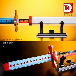 DK 1514 non  CON DAO BÁNH XE MẶT TRỜI ĐỀN GANLU bộ đồ chơi xếp lắp ráp ghép mô hình Kimetsu No Yaiba Thanh Gươm Diệt Quỷ 780 khối