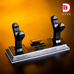 DK 1514 non  CON DAO BÁNH XE MẶT TRỜI ĐỀN GANLU bộ đồ chơi xếp lắp ráp ghép mô hình Kimetsu No Yaiba Thanh Gươm Diệt Quỷ 780 khối