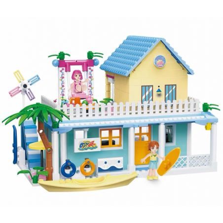 WISE BLOCK HA383005 383005 non  HOSTEL NHỎ MÀU TRẮNG bộ đồ chơi xếp lắp ráp ghép mô hình Balala The Fairies Các Nàng Tiên Nhỏ Tinh Nghịch