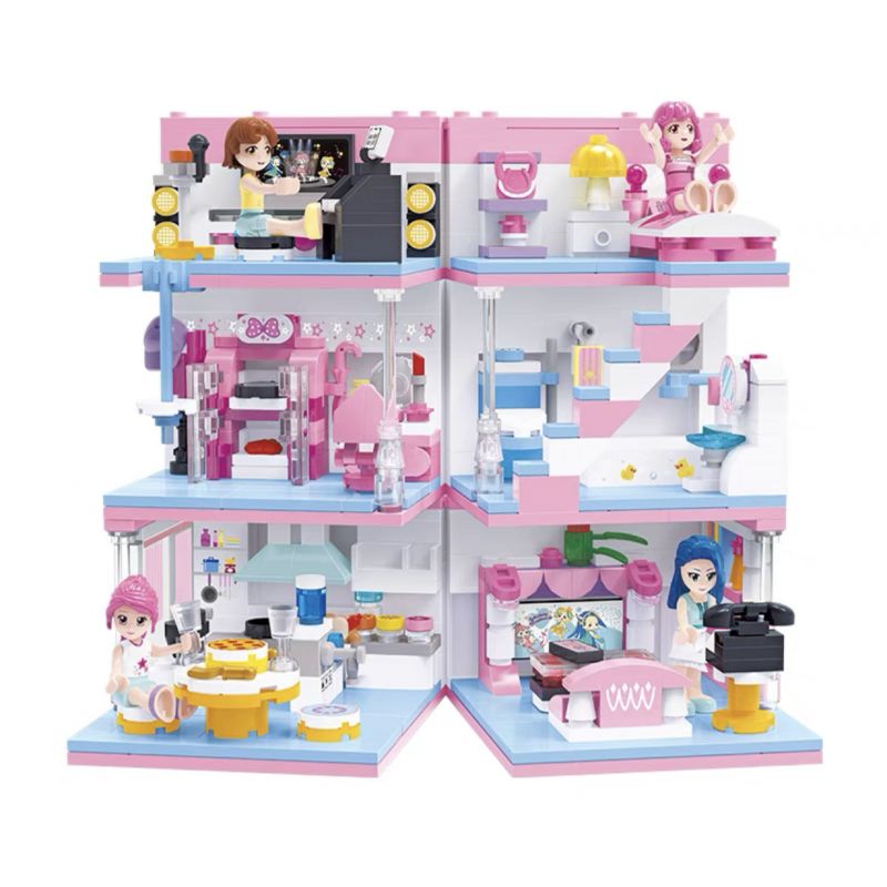 WISE BLOCK HA383004 383004 non Lego SETSIDE VILLA SET. bộ đồ chơi xếp lắp ráp ghép mô hình Balala The Fairies Các Nàng Tiên Nhỏ Tinh Nghịch