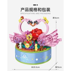 PanlosBrick 656013 Panlos Brick 656013 non  HỘP NHẠC CON THIÊN NGA bộ đồ chơi xếp lắp ráp ghép mô hình Creator CREATIVE MUSIC BOX Sáng Tạo 537 khối