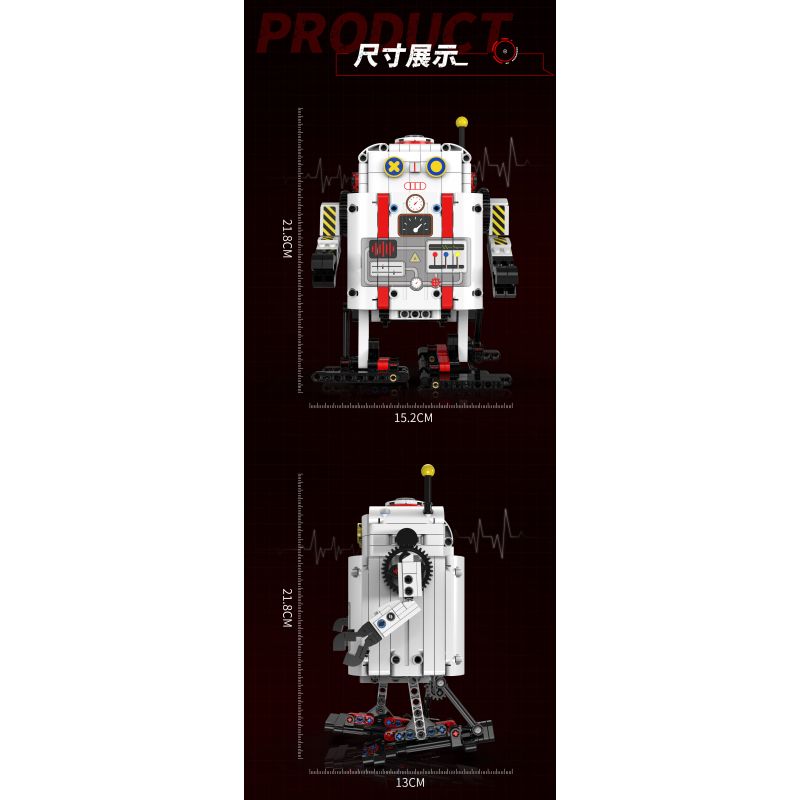 KAIYU 96153 non  NGƯỜI MÁY TIỂU BẠCH bộ đồ chơi xếp lắp ráp ghép mô hình  PARTICLES OF EVERYTHING Kỹ Thuật Công Nghệ Cao Mô Hình Phương Tiện 475 khối