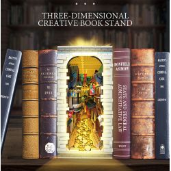 REOBRIX 66026 non  GIAN HÀNG SÁCH NHÌN RA PHỐ THỜI TRUNG CỔ bộ đồ chơi xếp lắp ráp ghép mô hình EUROPEAN CENTURY BOOK OF MARKET 2922 khối