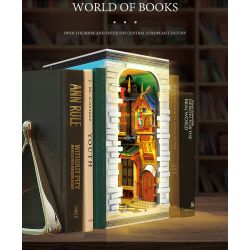 REOBRIX 66026 non  GIAN HÀNG SÁCH NHÌN RA PHỐ THỜI TRUNG CỔ bộ đồ chơi xếp lắp ráp ghép mô hình EUROPEAN CENTURY BOOK OF MARKET 2922 khối