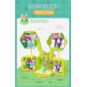 WISE BLOCK HA392003 392003 non  HUT TÚP LỀU MÀU TÍM bộ đồ chơi xếp lắp ráp ghép mô hình HAPPY LIFE 305 khối