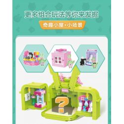 WISE BLOCK HA392003 392003 non  HUT TÚP LỀU MÀU TÍM bộ đồ chơi xếp lắp ráp ghép mô hình HAPPY LIFE 305 khối