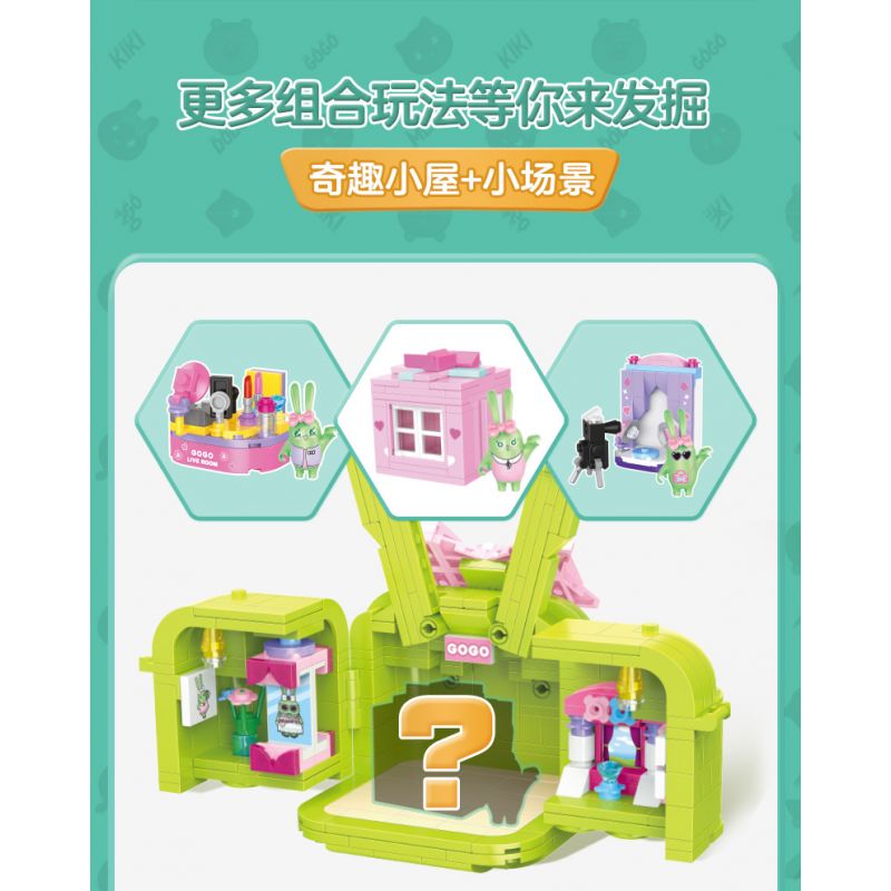 WISE BLOCK HA392003 392003 non  HUT TÚP LỀU MÀU TÍM bộ đồ chơi xếp lắp ráp ghép mô hình HAPPY LIFE 305 khối