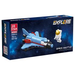JIESTAR 59100 non  KHÁM PHÁ GIỮA CÁC VÌ SAO TÀU CON THOI bộ đồ chơi xếp lắp ráp ghép mô hình Space EXPLORE SPACE SHUTTLE Thám Hiểm Không Gian 76 khối