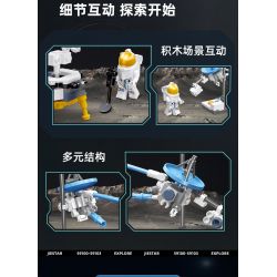 JIESTAR 59100 non  KHÁM PHÁ GIỮA CÁC VÌ SAO TÀU CON THOI bộ đồ chơi xếp lắp ráp ghép mô hình Space EXPLORE SPACE SHUTTLE Thám Hiểm Không Gian 76 khối