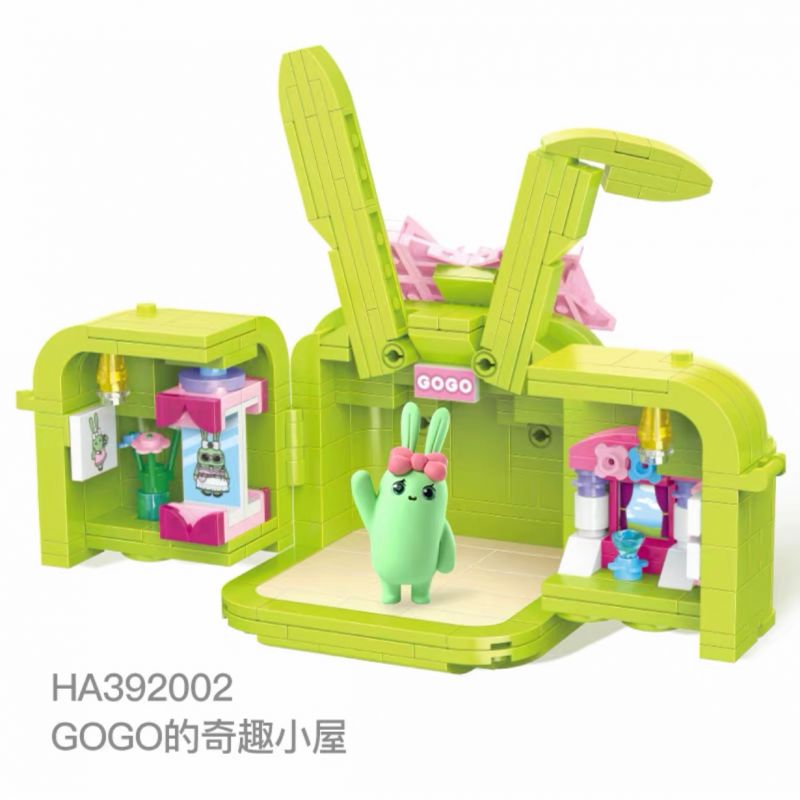 WISE BLOCK HA392002 392002 non Lego ĐIỀU KHOẢN GOGO CỦA GREEN bộ đồ chơi xếp lắp ráp ghép mô hình HAPPY LIFE 305 khối