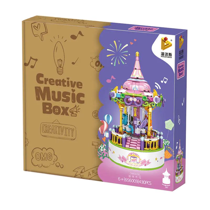 PanlosBrick 656009 Panlos Brick 656009 non  HỘP NHẠC: BĂNG CHUYỀN bộ đồ chơi xếp lắp ráp ghép mô hình Creator CREATIVE MUSIC BOX Sáng Tạo 488 khối