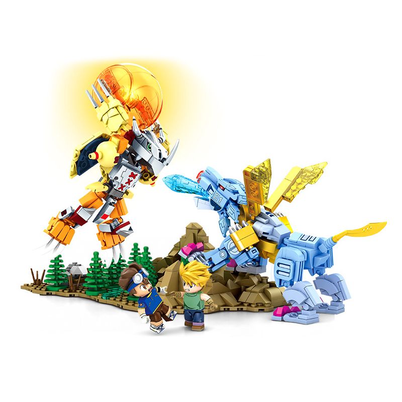 SEMBO 609322 non Lego TRẬN CHIẾN GREYMON VS STEEL GARURU bộ đồ chơi xếp lắp ráp ghép mô hình Digimon Adventure Cuộc Phưu Lưu Của Quái Vật Số 812 khối