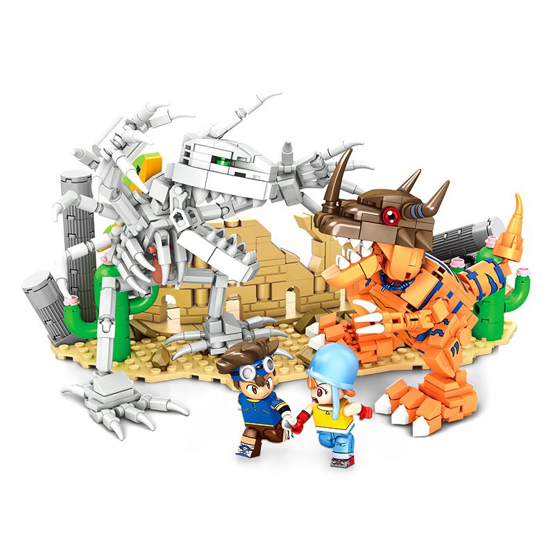 SEMBO 609321 non Lego KHỦNG LONG BẠO CHÚA ZOMBIE bộ đồ chơi xếp lắp ráp ghép mô hình Digimon Adventure Cuộc Phưu Lưu Của Quái Vật Số 774 khối