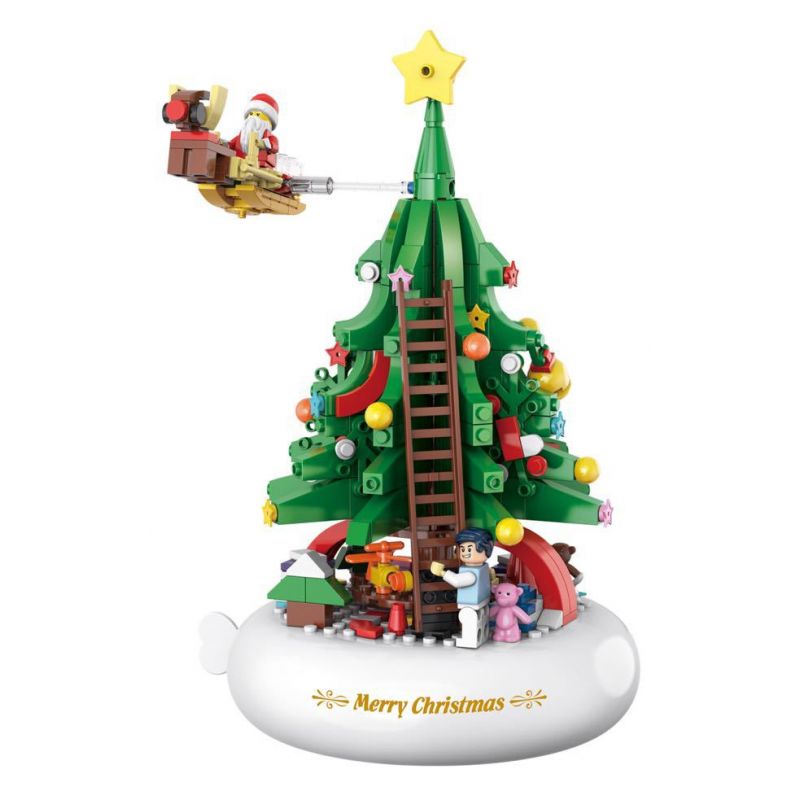 ZHEGAO QL1024 1024 non Lego CÂY GIÁNG SINH bộ đồ chơi xếp lắp ráp ghép mô hình Christmas 407 khối