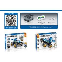 SEMBO 701901 non  BLUE CYCLONE Q CÔNG NGHỆ XE HƠI ĐIỀU KHIỂN TỪ XA STUNTS bộ đồ chơi xếp lắp ráp ghép mô hình  CARS BLUE WHIRLWIND Q Kỹ Thuật Công Nghệ Cao Mô Hình Phương Tiện 388 khối