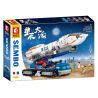 SEMBO 203310 non  NGƯỜI VẬN TẢI KHOA HỌC VIỄN TƯỞNG bộ đồ chơi xếp lắp ráp ghép mô hình Space SEA OF STARS Thám Hiểm Không Gian 1335 khối