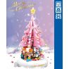 ZHEGAO QL1023 1023 non  CÂY GIÁNG SINH MÀU HỒNG bộ đồ chơi xếp lắp ráp ghép mô hình Christmas 415 khối