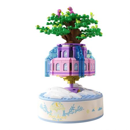 PanlosBrick 656008 Panlos Brick 656008 non  HỘP NHẠC THÀNH PHỐ TRÊN BẦU TRỜI bộ đồ chơi xếp lắp ráp ghép mô hình Creator CREATIVE MUSIC BOX Sáng Tạo 458 khối